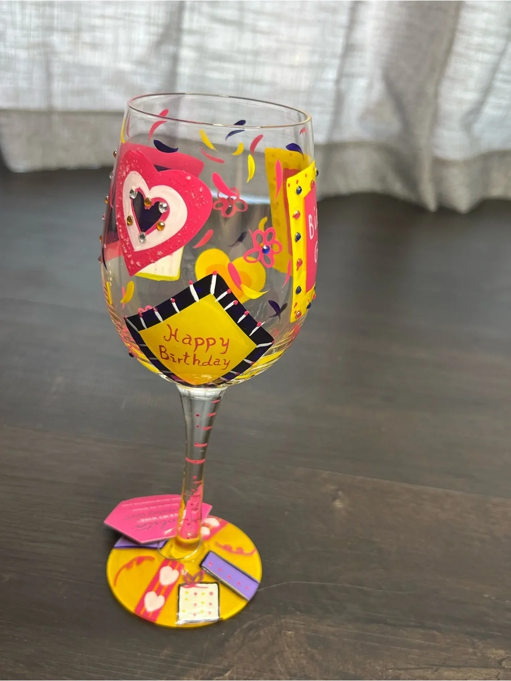 Brand New Lolita Love My Wine Birthday Girl Wine Glass